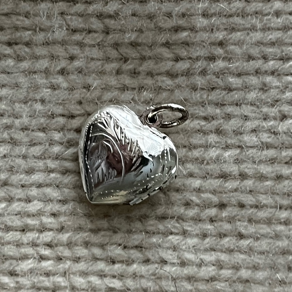 Heart shaped sterling silver locket